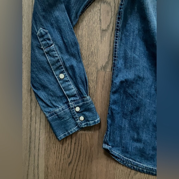 NEW Sonoma Denim Jean Button Down ombré Shirt S - Picture 2 of 8